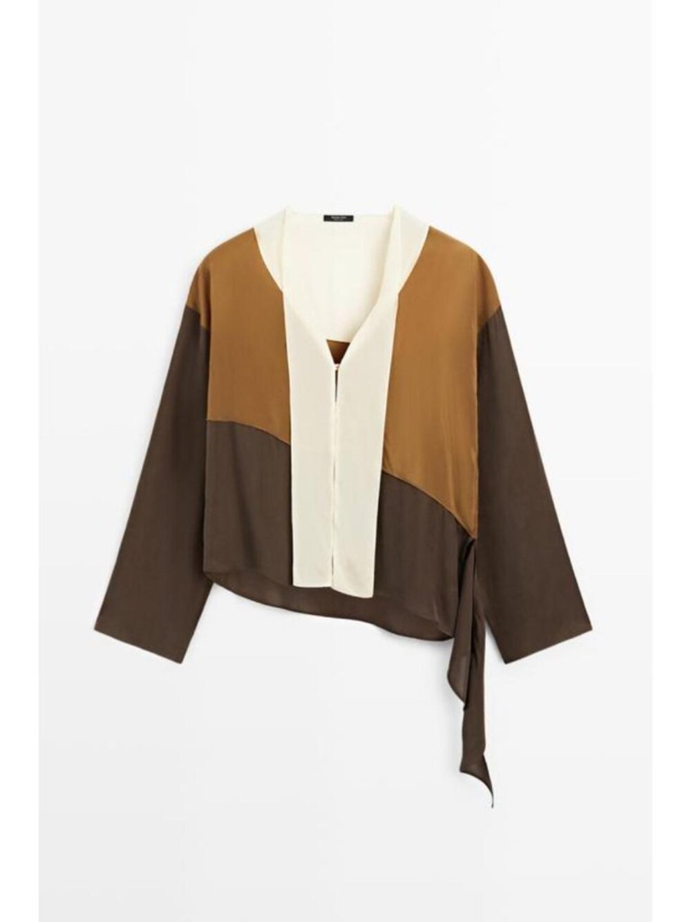 MASSIMO DUTTI TRICOLOR FLOWING SHIRT 5188/688/717